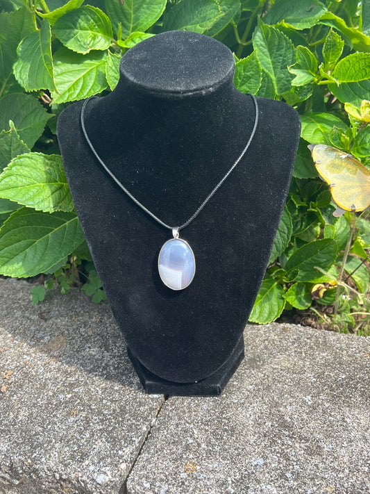 Blue Laced Agate Necklace