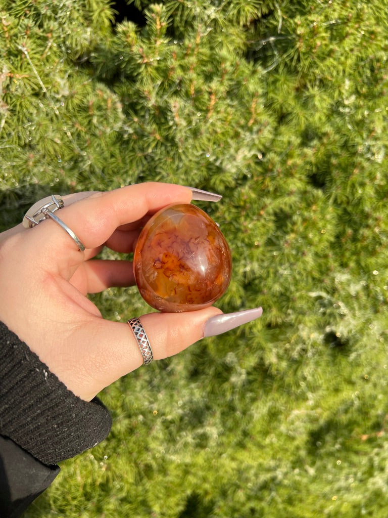 Carnelian Palm Stone (M)