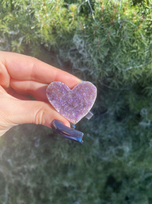 Amethyst Cluster Heart (L)