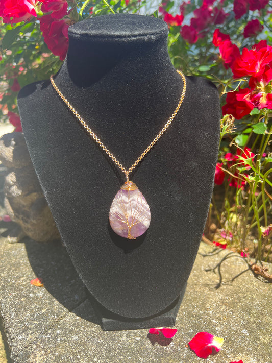 Dream Amethyst Tree of Life Necklace