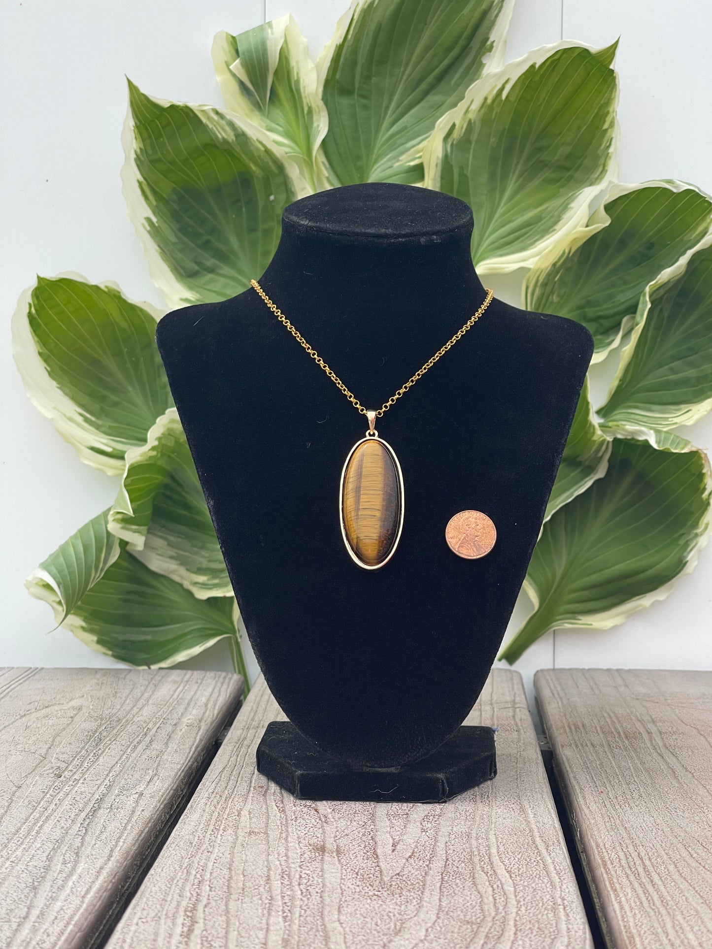 Tiger's Eye Oval Necklace