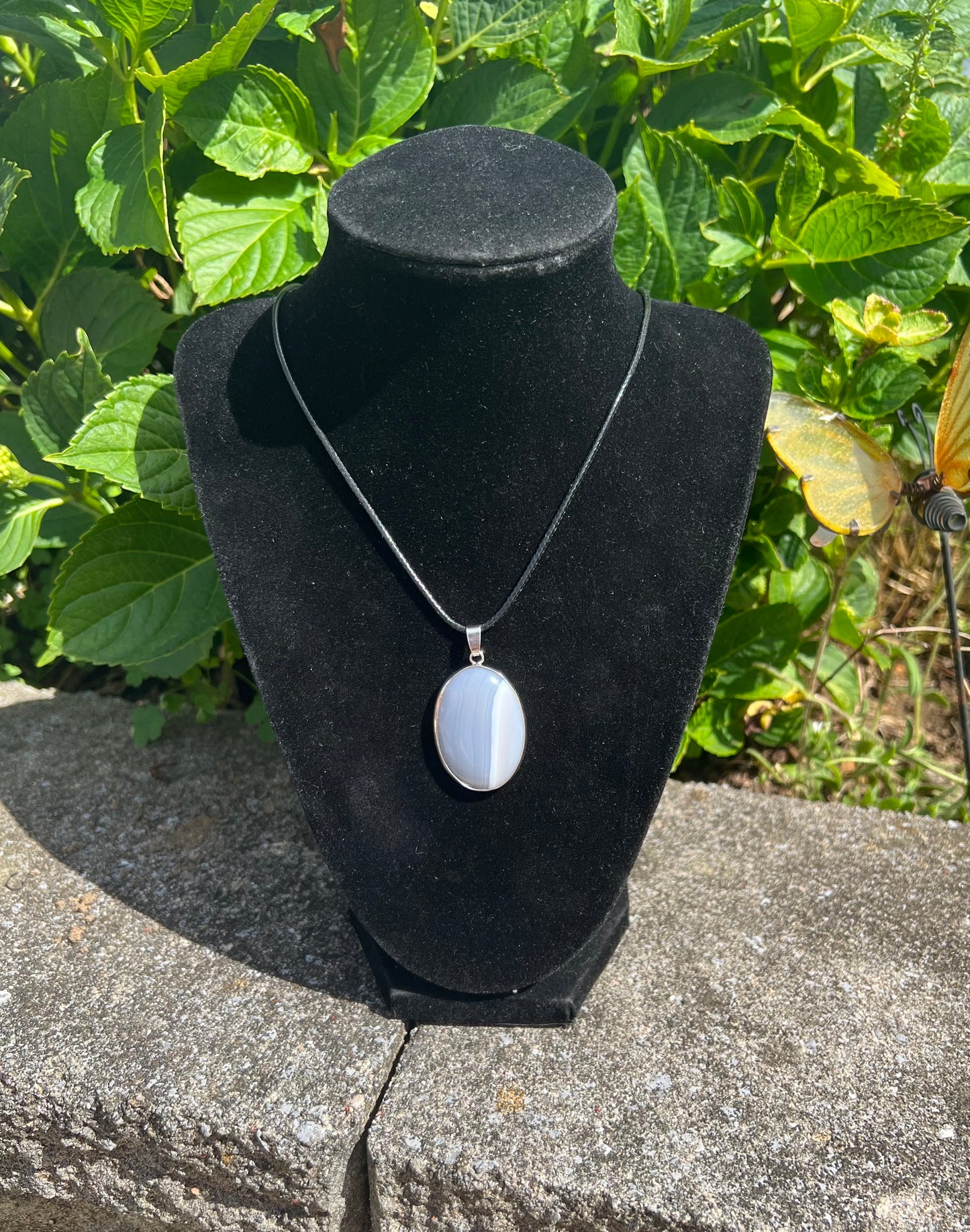 Blue Laced Agate Necklace