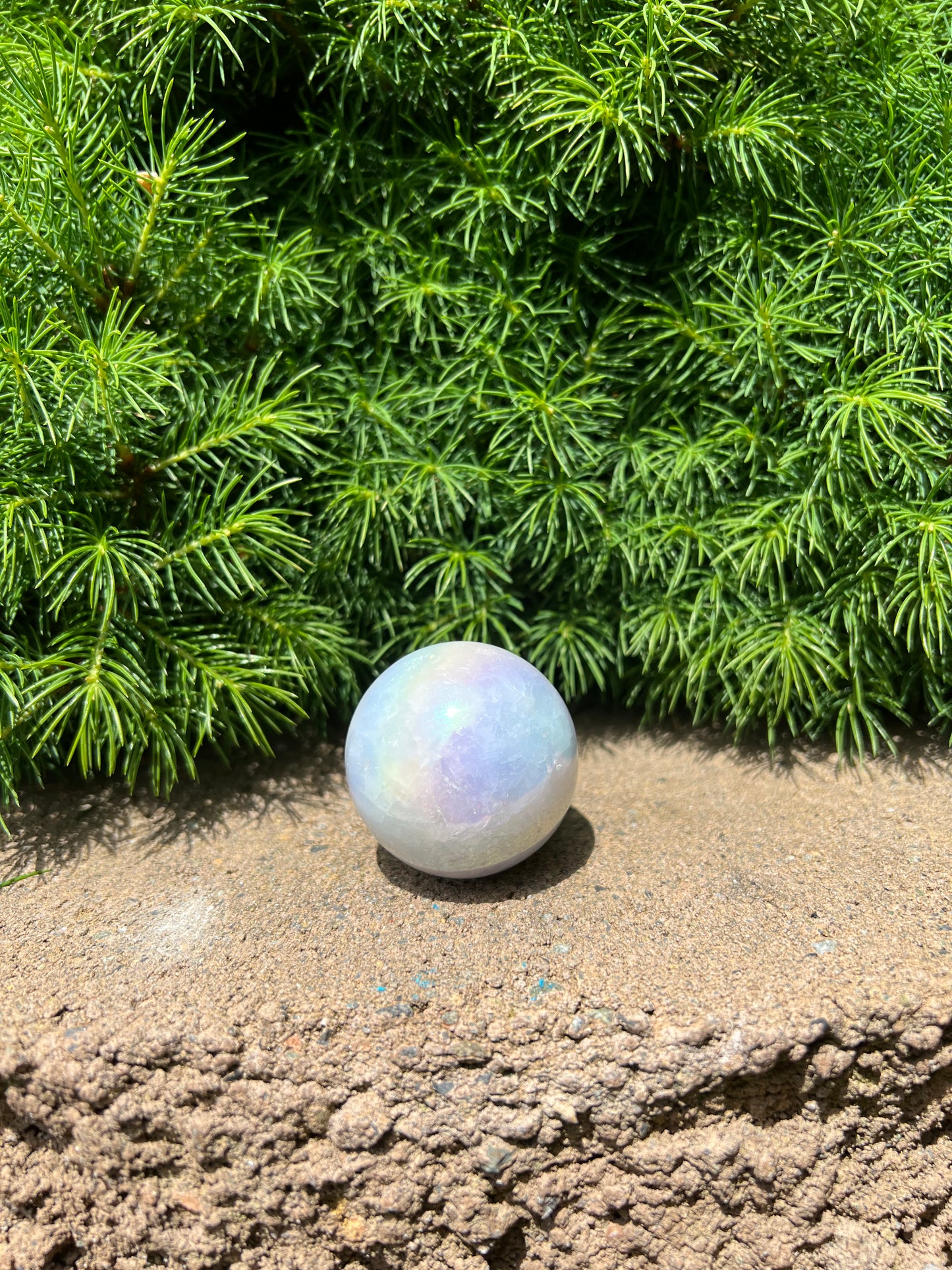 Aura Blue Calcite Sphere (S)