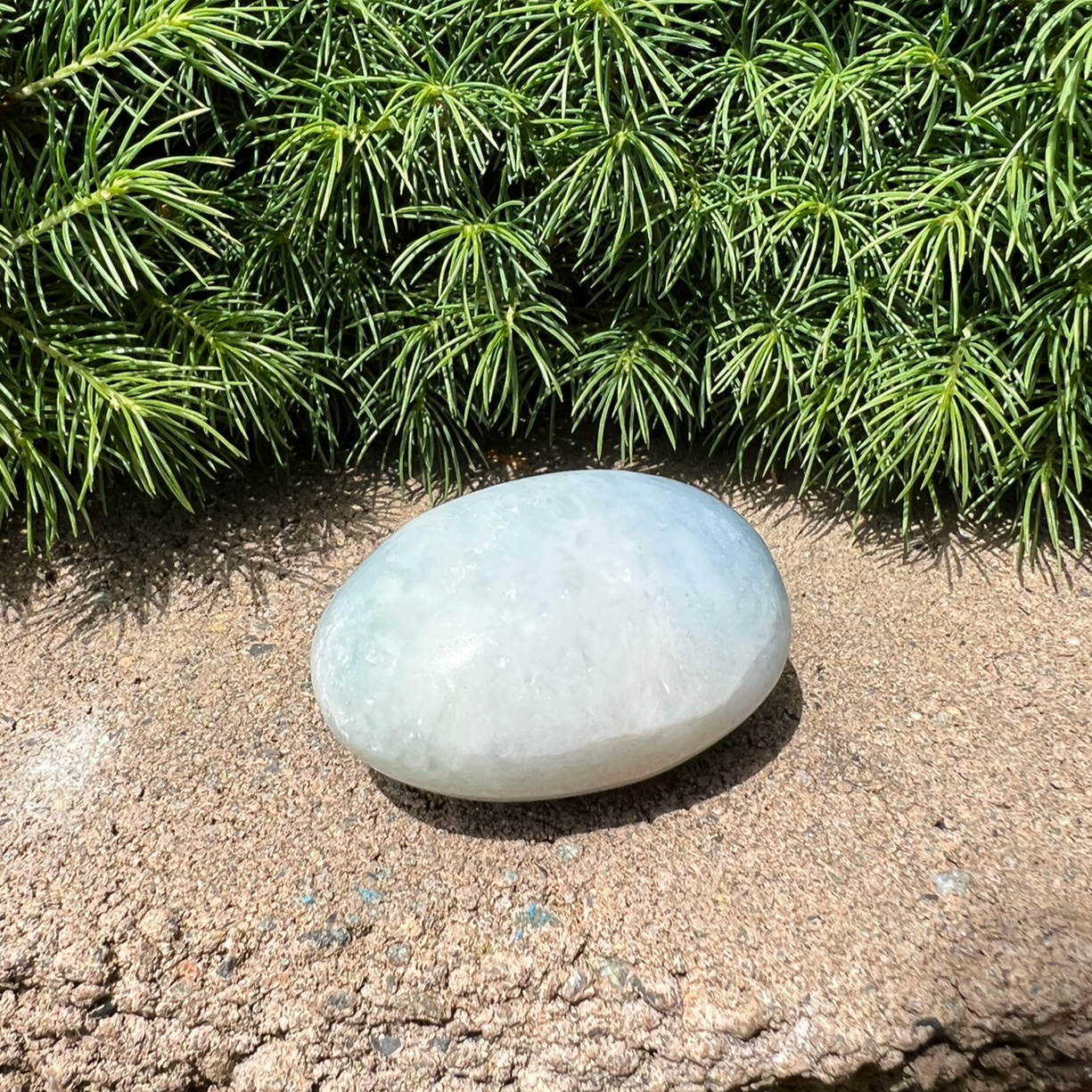 Blue Calcite Palm Stone (L)