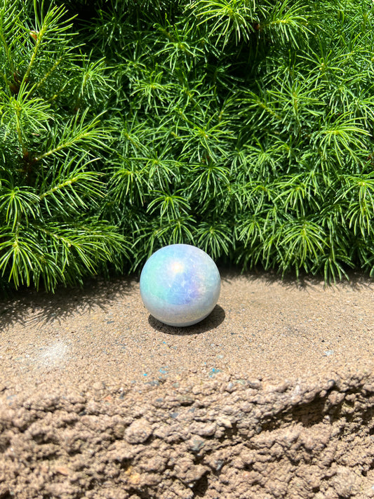 Aura Blue Calcite Sphere (S)