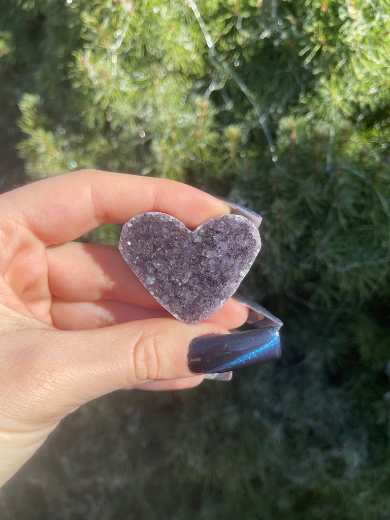 Amethyst Cluster Heart (L)