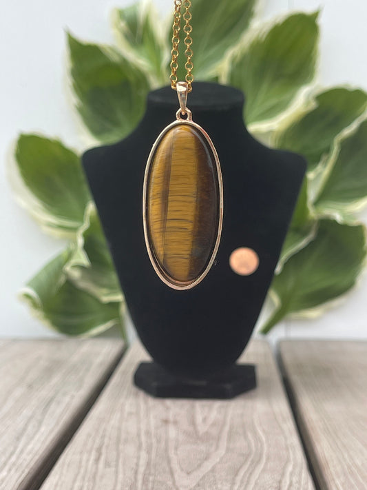 Tiger's Eye Oval Necklace