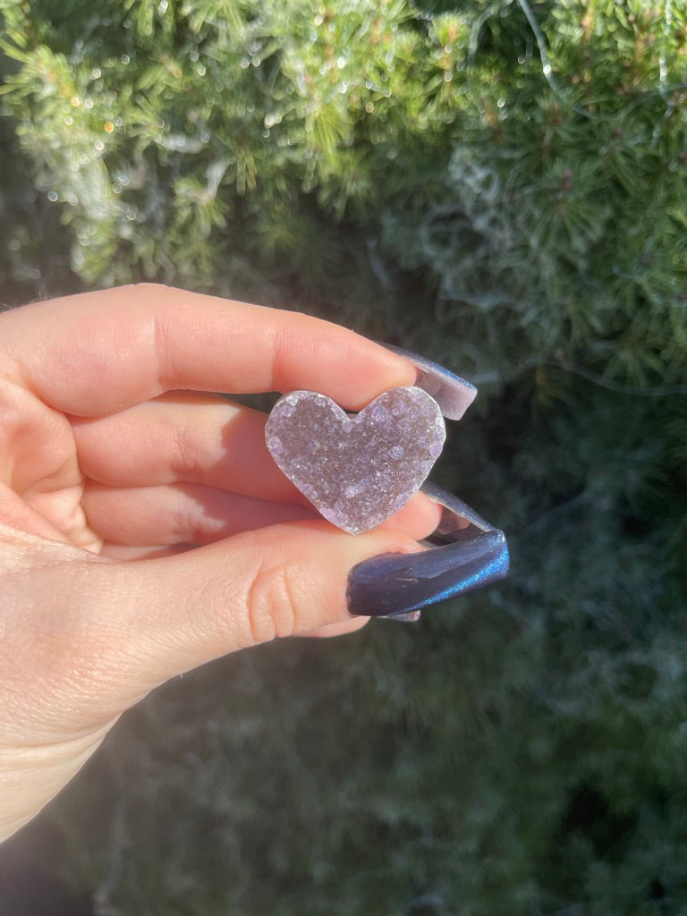 Amethyst Cluster Heart (xs)