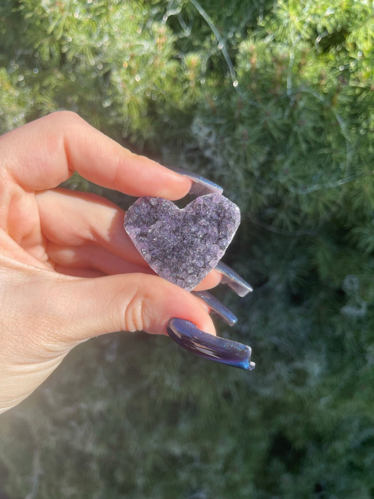 Amethyst Cluster Heart (L)