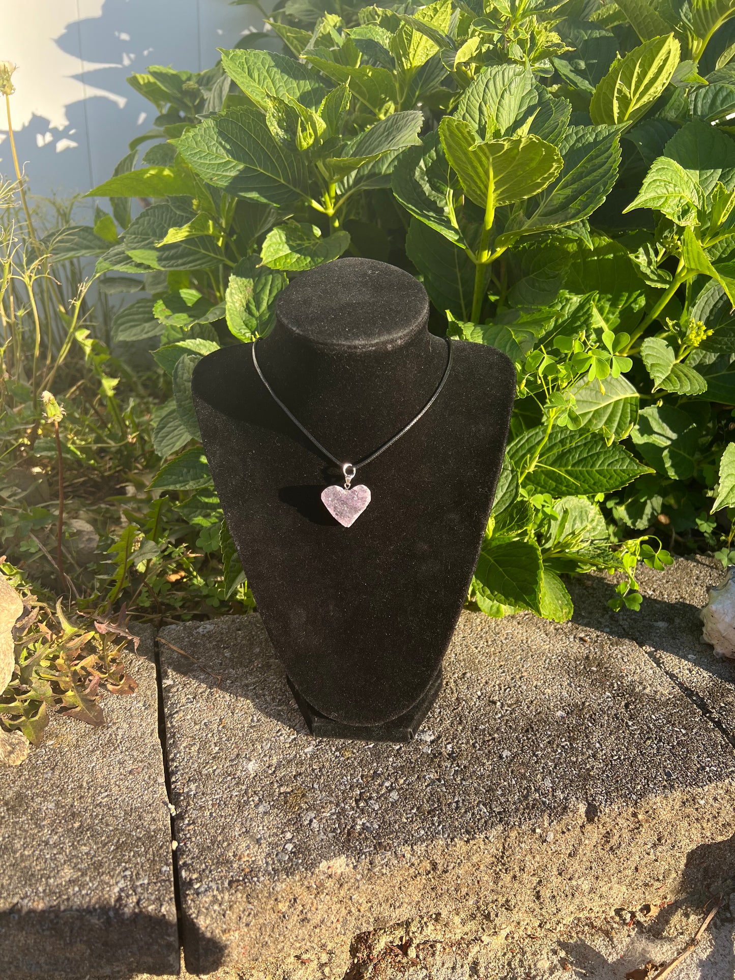 Amethyst Geode Heart Necklace (S)