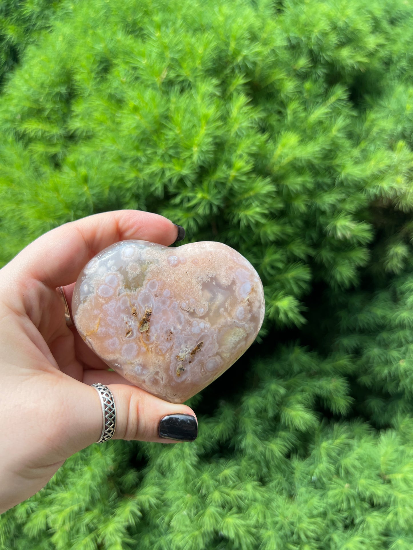 Flower Agate Heart (M)