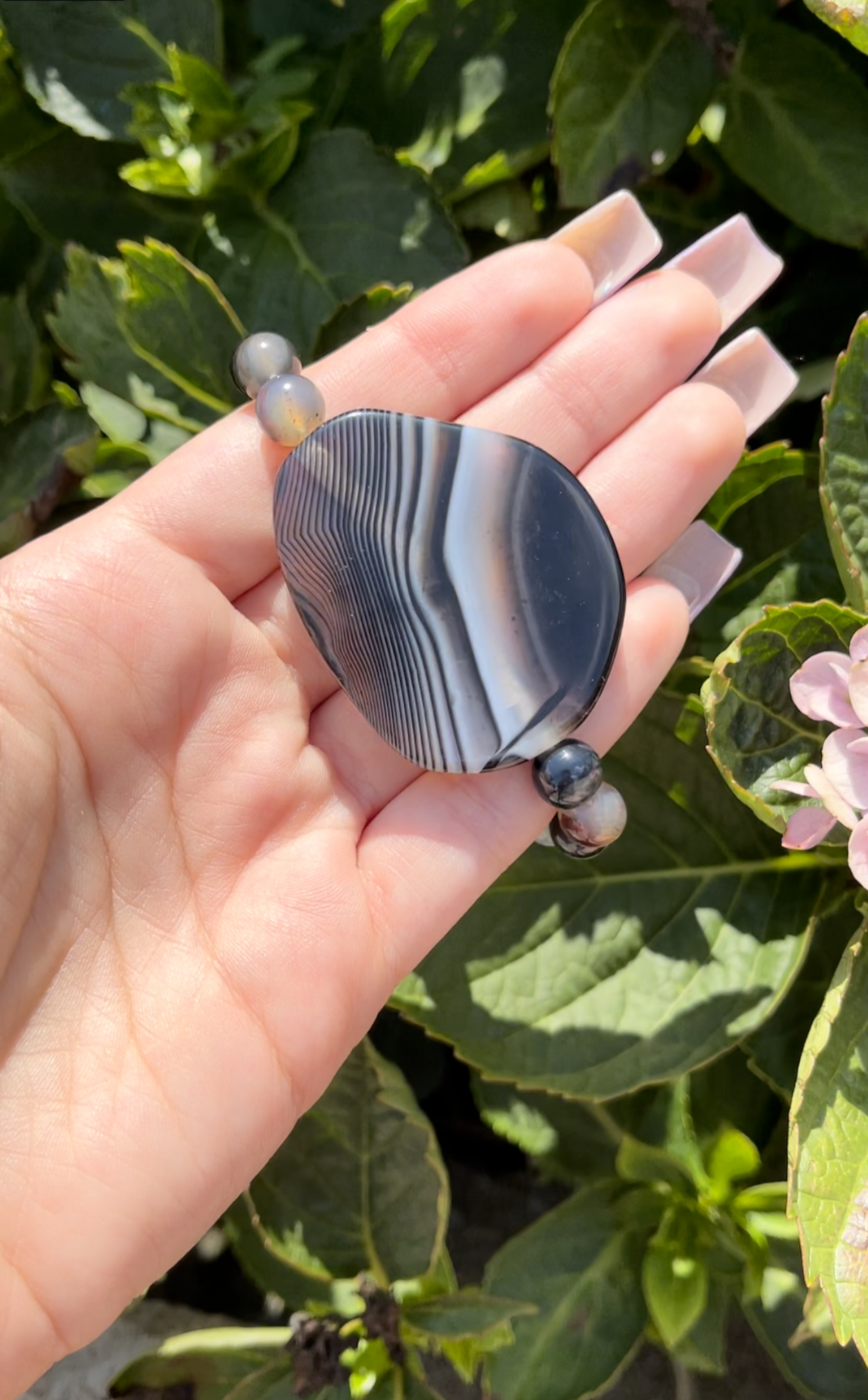 Black Dyed Agate Bracelet