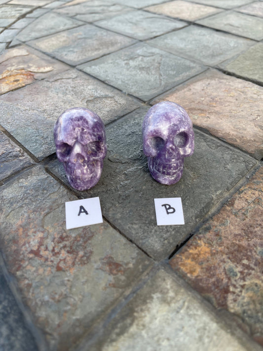 Lepidolite Skull