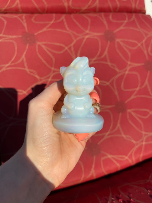 Opalite Squirrel Carving