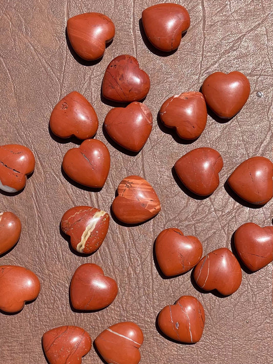 Red Jasper Hearts