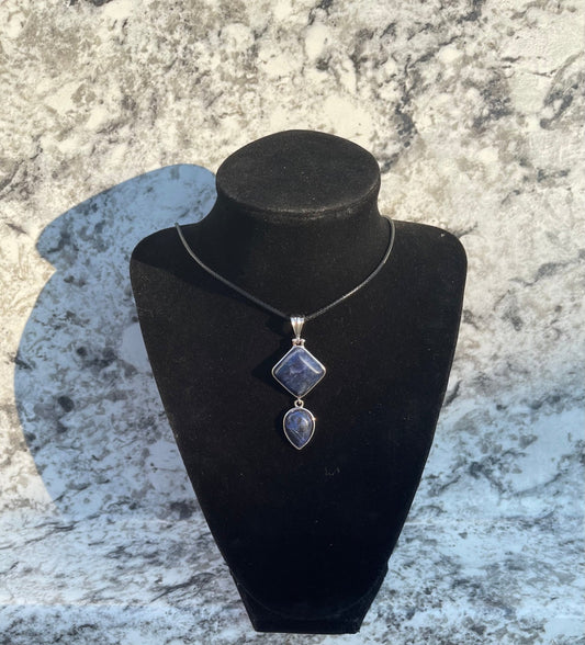 Sodalite Double Pendant Necklace