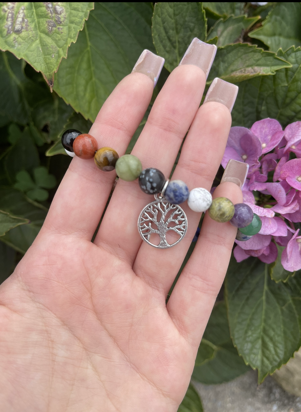 Tree of Life Multi-Crystal Bracelet